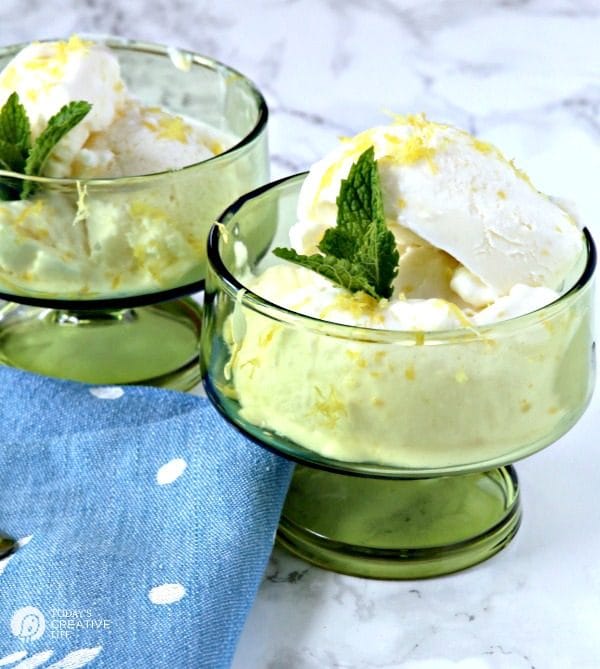 3 Ingredient No Churn Lemon Ice Cream | Make ice cream the easy way! No churning needed for this simple and delicious summer dessert! Find it on TodaysCreativeLife.com