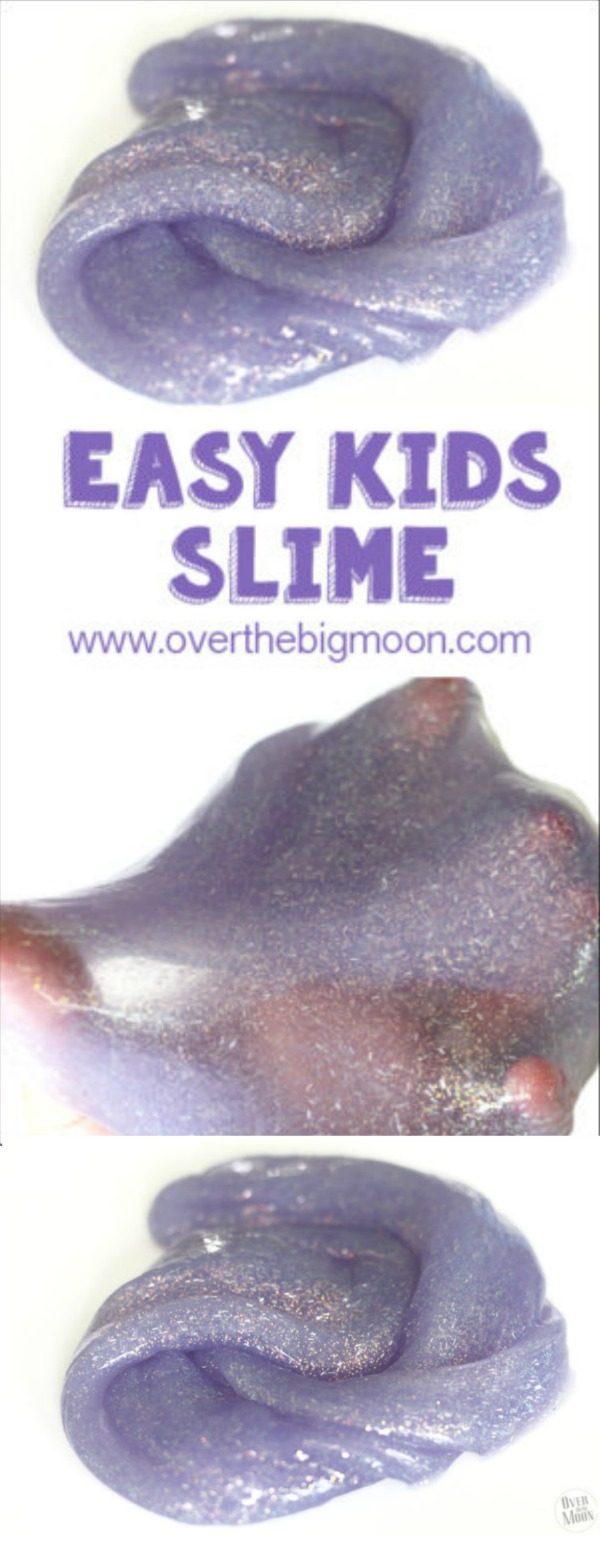 homemade purple slime for kids