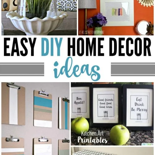 Easy DIY Home Decor Ideas |You'll love these 20 Easy DIY Home Decor Ideas that I've gathered. It doesn't have to be expensive to decorate your home and I'm proof of that! See more on TodaysCreativeLife.com