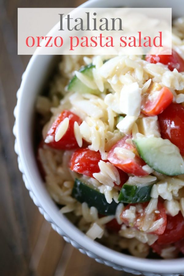 Orzo Salad | this Italian Orzo Salad is bursting with flavor and ready for your summer BBQs. It's a great side dish for any meal, or grab a bowl for lunch. Find the recipe on Today's Creative Life (Recipe by The Taylor House) 