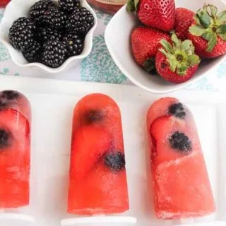 Strawberry Blackberry Margarita Popsicles | Make your own popsicles with ingredients you want. I love these adult version icy treats. My Crazy Good Life for Today's Creative Life