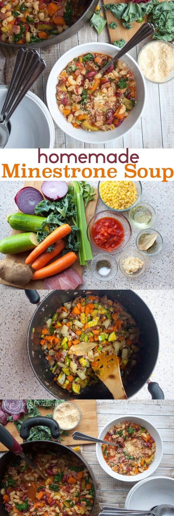 Minestrone Soup Recipe | This homemade Garden Minestrone Soup will have your family running to the dinner table! Perfect for fall and winter! It's the hearty soup you're looking for. See the recipe shared from Nap-Time Creations on Today's Creative Life