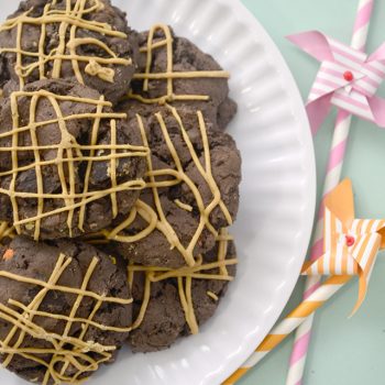 Chocolate Peanut Butter Cookies | This is the ultimate chocolate peanut butter cookie recipe. Shared my Pink Cake Plate for Today's Creative Life