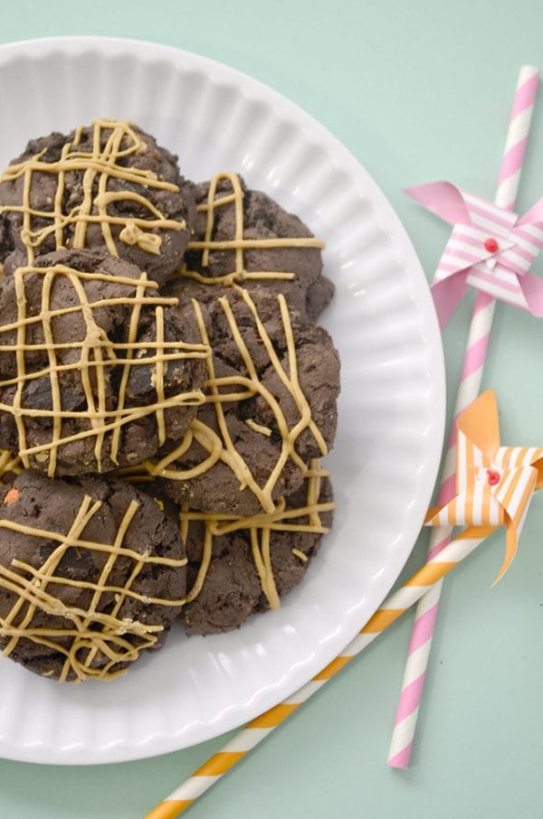 Chocolate Peanut Butter Cookies | This is the ultimate chocolate peanut butter cookie recipe. Shared my Pink Cake Plate for Today's Creative Life