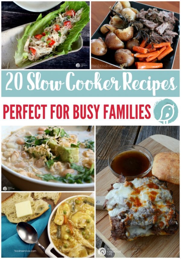 20 Slow Cooker Recipes Perfect for Busy Families | Find Crockpot recipes that are family friendly for easy dinner ideas. Today's Creative Life