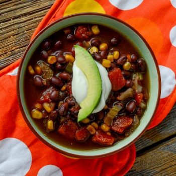 Slow Cooker Black Bean Soup | This satisfying crock pot soup is full of flavor and nutrition! A healthy choice for lunch or dinner! Click the photo for the recipe. TodaysCreativeLife.com