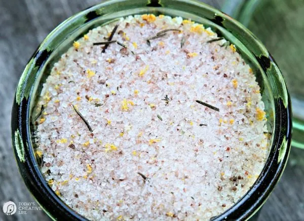 Seasoned Salt Recipe | Make your own Lemon Citrus Herb Sea Salt. Click the photo for the recipe. TodaysCreativeLife.com