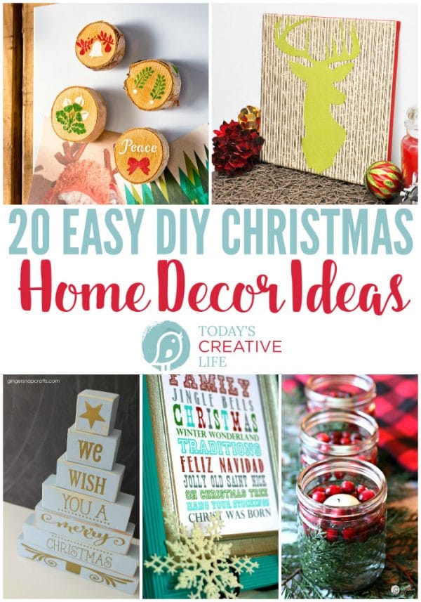 20 DIY Christmas Decorations | Find creative ways to decorate for Christmas with homemade decor ideas. Inexpensive holiday ideas to make yourself. Find it on TodaysCreativeLife.com