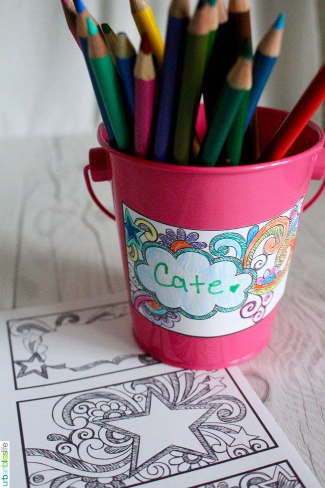 Printable Kids' Coloring Labels | Today's Creative Life