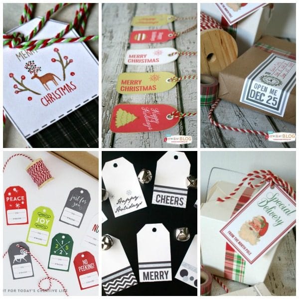 Free Printable Christmas Holiday Gift Tags | Find all your printable holiday needs at TodaysCreativeLife.com 