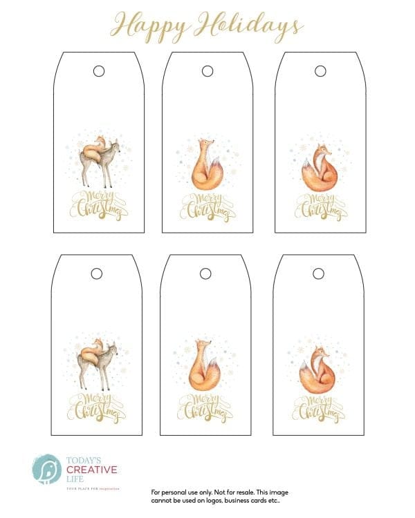 Holiday Gift Tags Template from todayscreativelife.com