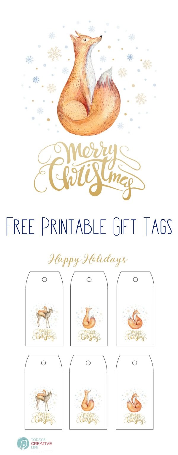 Free Holiday Gift Tags from Today's Creative Life