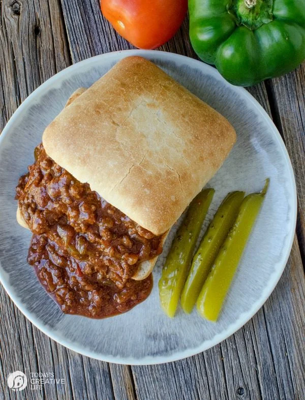 Slow Cooker Sloppy Joes | Crock Pot Recipes full of comfort foods like these sloppy joes make a delicious dinner. Family friendly and something everyone will love. Click the photo for the recipe. TodaysCreativeLife.com
