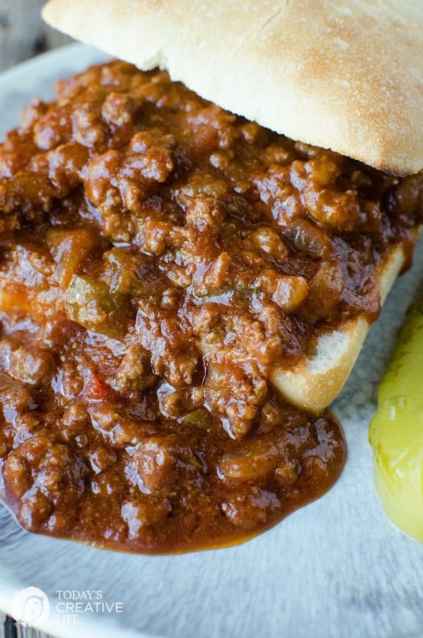 Sloppy Joes made with ground turkey and ground beef