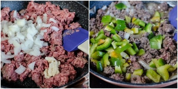 cooking ingredients for a sloppy Joes recipe