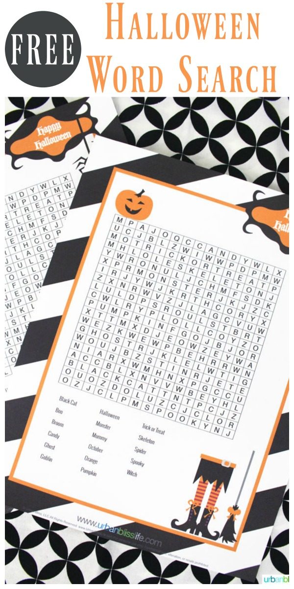 Free Halloween Word Search Printable | Find printable Halloween Ideas, DIY Halloween decorations and more on Today's Creative Life. Click the photo to visit. 