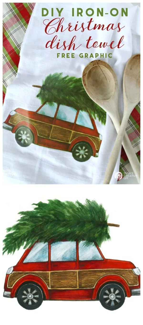 DIY Christmas Gifts | Great ideas for easy homemade holiday gift ideas | Iron-on Christmas Car printable | See it at TodaysCreativeLife.com