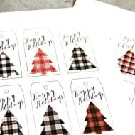 Buffalo Check Holiday Tags