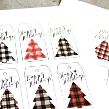 Buffalo Check Holiday Tags | Free printable Christmas gift tags are great for easy wrapping. They make any package perfect! Grab yours on TodaysCreativeLife.com