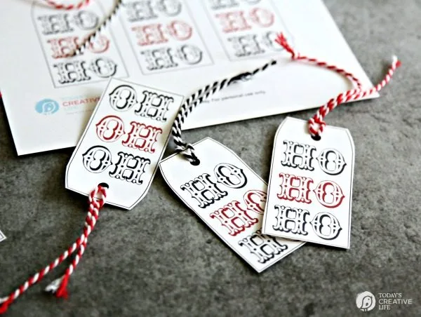 Ho Ho Ho Holiday Christmas Gift Tags on TodaysCreativeLife.com