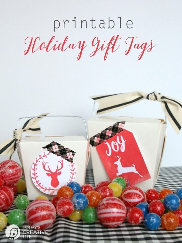 Free Printable Holiday Gift Tags | Beautifu watercolor Free Printable Christmas gift tags | click the photo to download your own. TodaysCreativeLife.com