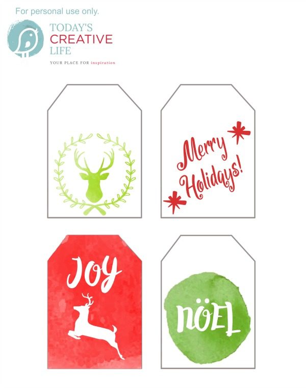 Free Printable Holiday Gift Tags