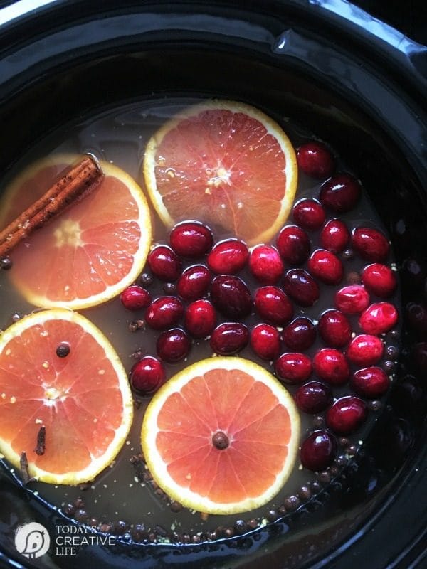 Slow Cooker Wassail Recipe | Looking for a Christmas recipe for a hot drink to serve a crowd? This easy holiday beverage can be spiked or not! See more on TodaysCreativeLife.com