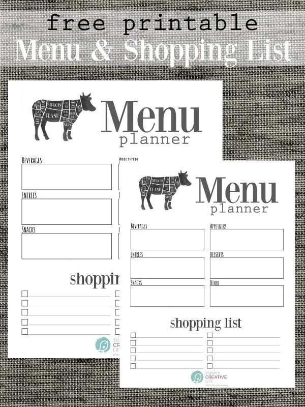 Free Printable Menu Planner | Planning your weekly meals just got easier! Download your free copy of this Modern Farmhouse menu planner.