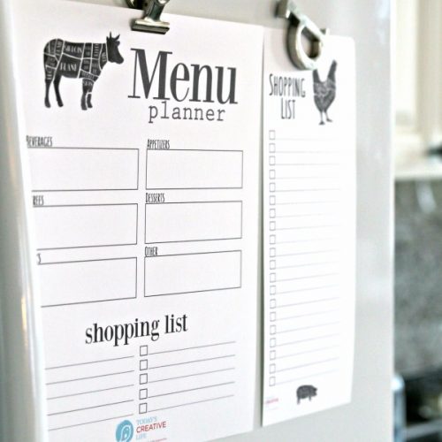Free Printable Menu Planner | Planning your weekly meals just got easier! Download your free copy of this Modern Farmhouse menu planner.