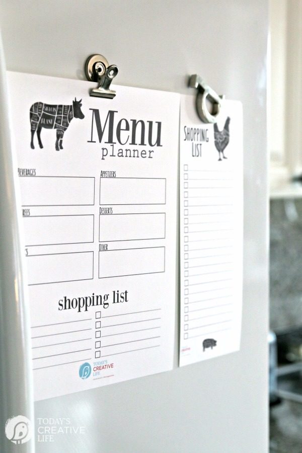 Free Printable Menu Planner | Planning your weekly meals just got easier! Download your free copy of this Modern Farmhouse menu planner.