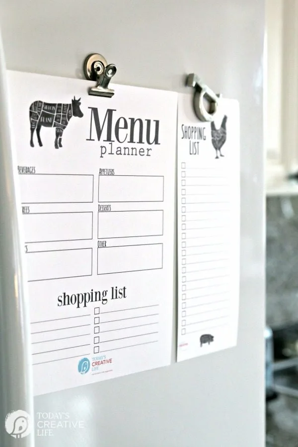 Free Printable Menu Planner | Planning your weekly meals just got easier! Download your free copy of this Modern Farmhouse menu planner.