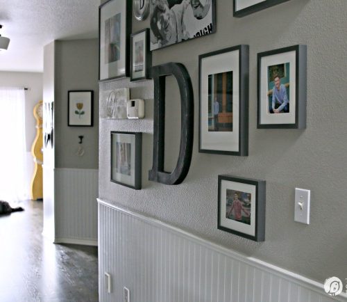 pictures hung on a gallery wall
