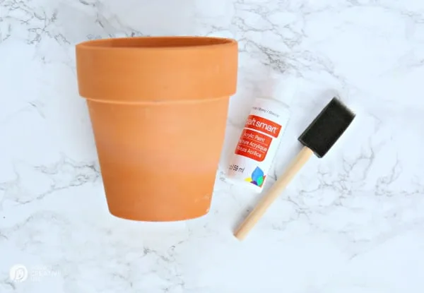 DIY Distressed Gold Leaf Terracotta Pots | Distressing and aging terracotta pots