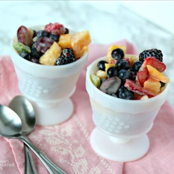 Fruit Salad Recipe | Enjoy this mixed fruit recipe with sour cream fruit salad dressing. Brunch recipe, summer salad recipe. TodaysCreativelife.com