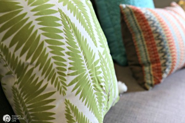 palm fronds decorative pillow