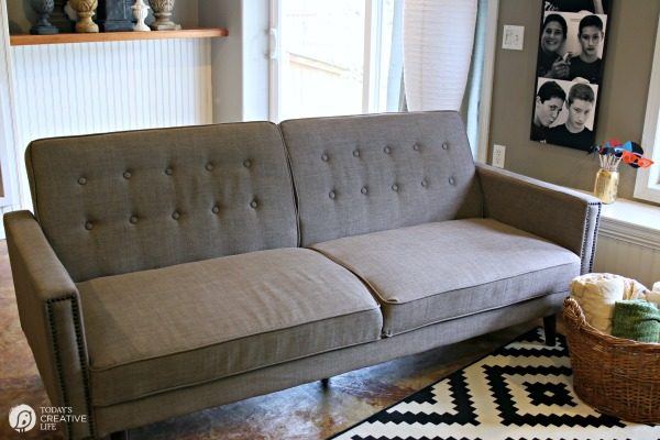 Finished Basement Idea - futon for a teen hangout