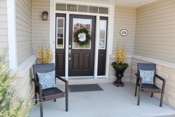 DIY Entry Way Decorating by Setting for Four