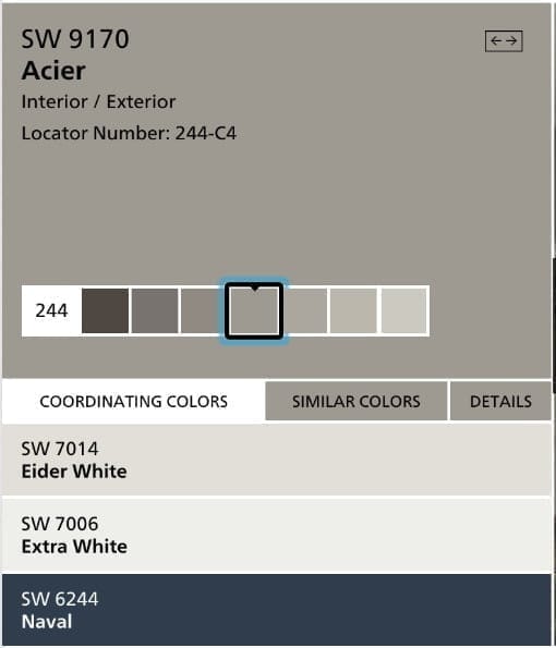 Sherwin Williams Acier Gray | TodaysCreativeLife.com