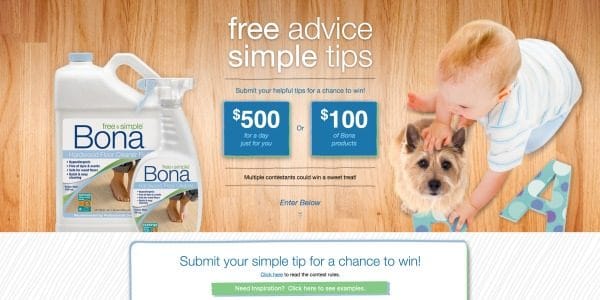 Bona Floors Simple Tips Contest 