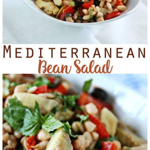 Mediterranean Bean Salad | This healthy side dish is perfect for a BBQ or summer dinner. Easy to make. TodaysCreativeLife.com