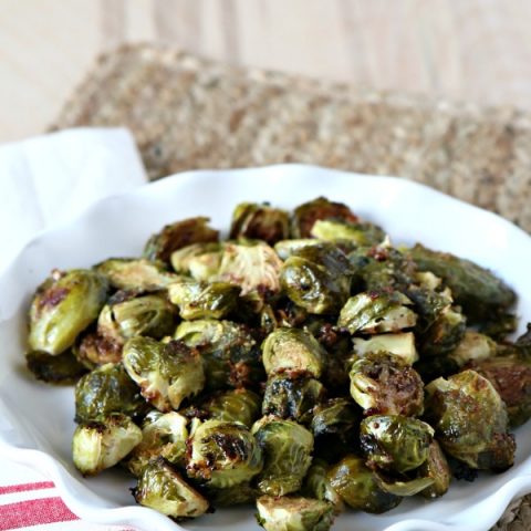 Roasted Brussel Sprouts with Parmesan and Balsamic Recipe | topped with a balsamic glaze gives this recipe that delicious taste. Great for holiday or every day side dish. Click the photo for the recipe. TodaysCreativeLife.com