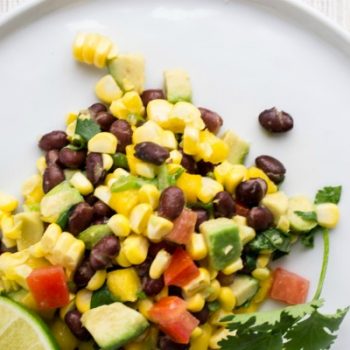 Mexican Black Bean and Corn Salad | Easy Summer Salads and side dish recipes | Fresh Mango, Avocado, tomatoes | WanderSpice.com for TodaysCreativeLife.com