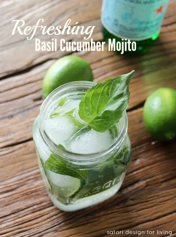Basil Cucumber Mojito Cocktail from Satori Design for Living.