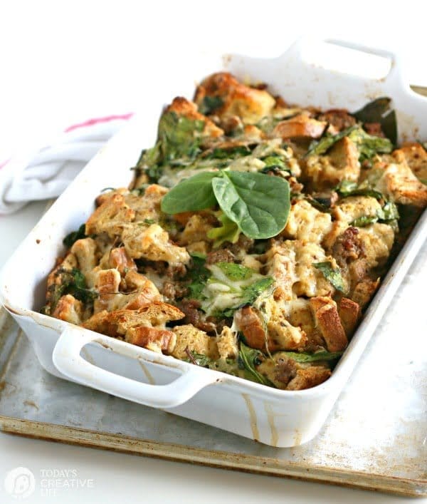 Breakfast Strata Casserole TodaysCreativeLife.com