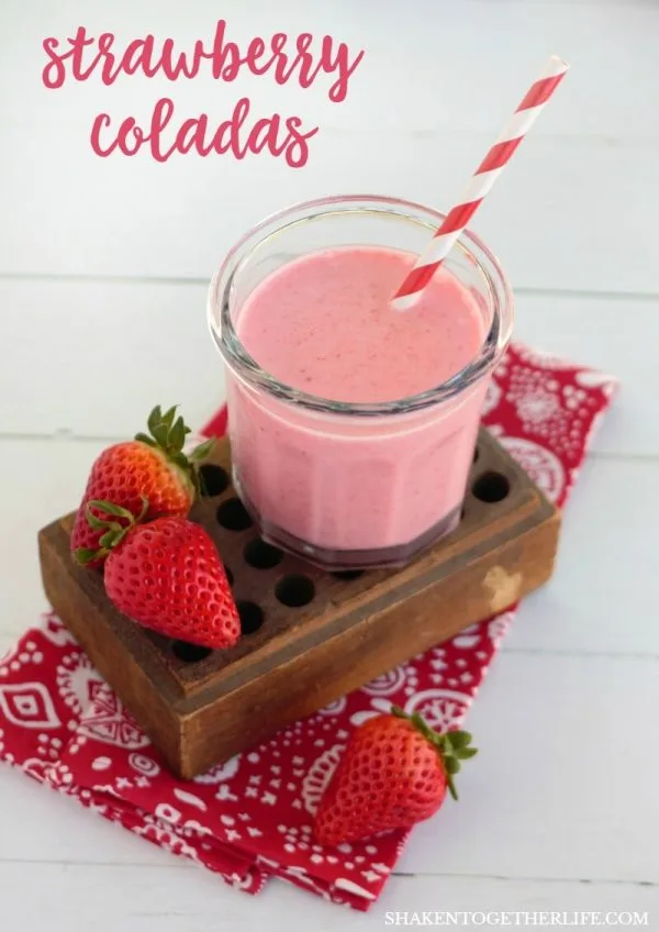 Creamy Frozen Strawberry Colada Drink