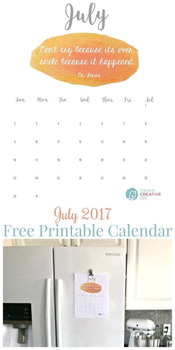 july 2017 printable calendar today s creative life