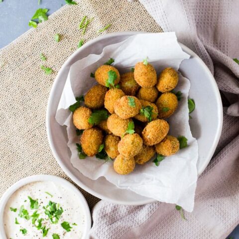 Fried Sausage Stuffed Olives | Finger Foods | Appetizer Recipes | Party Appetizer | Authentic Italian Recipes from The Rustic Kitchen for TodaysCreativeLife.com