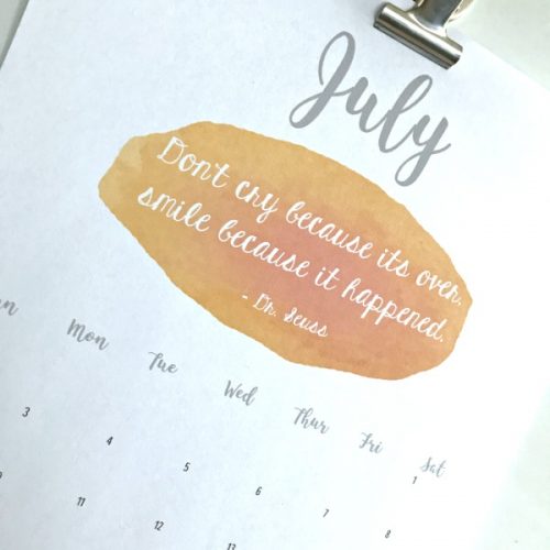 July 2017 Printable Calendar | Free Printable Calendar | Monthly Calendar | Home organizing | Click the photo for your free calendar. TodaysCreativeLife.com