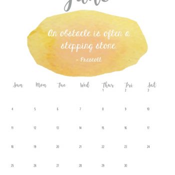 Free June 2017 Printable Calendar | TodaysCreativeLIfe.com