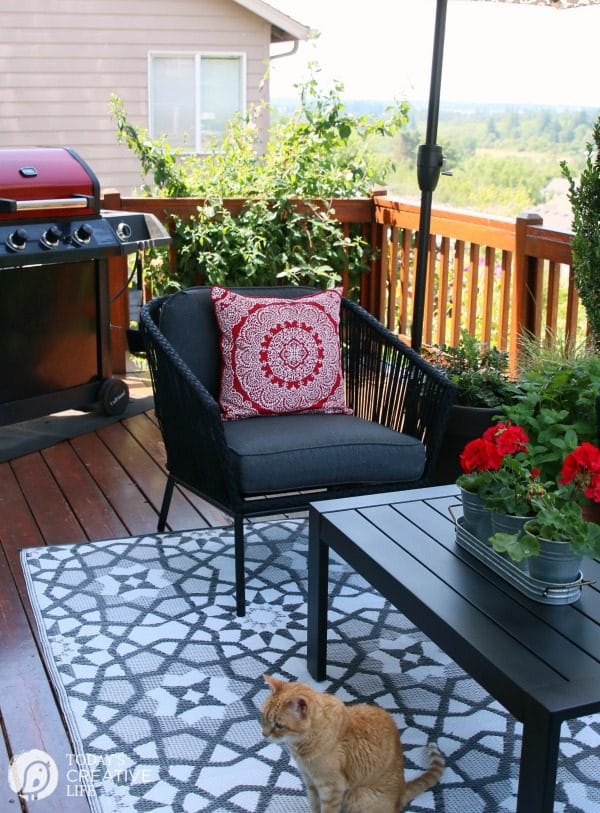 small outdoor patio seating area